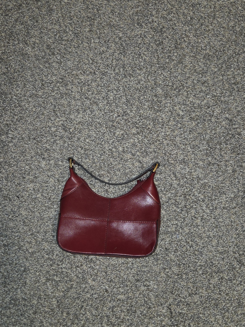 Etienne Aigner Burgundy Leather Shoulder Bag